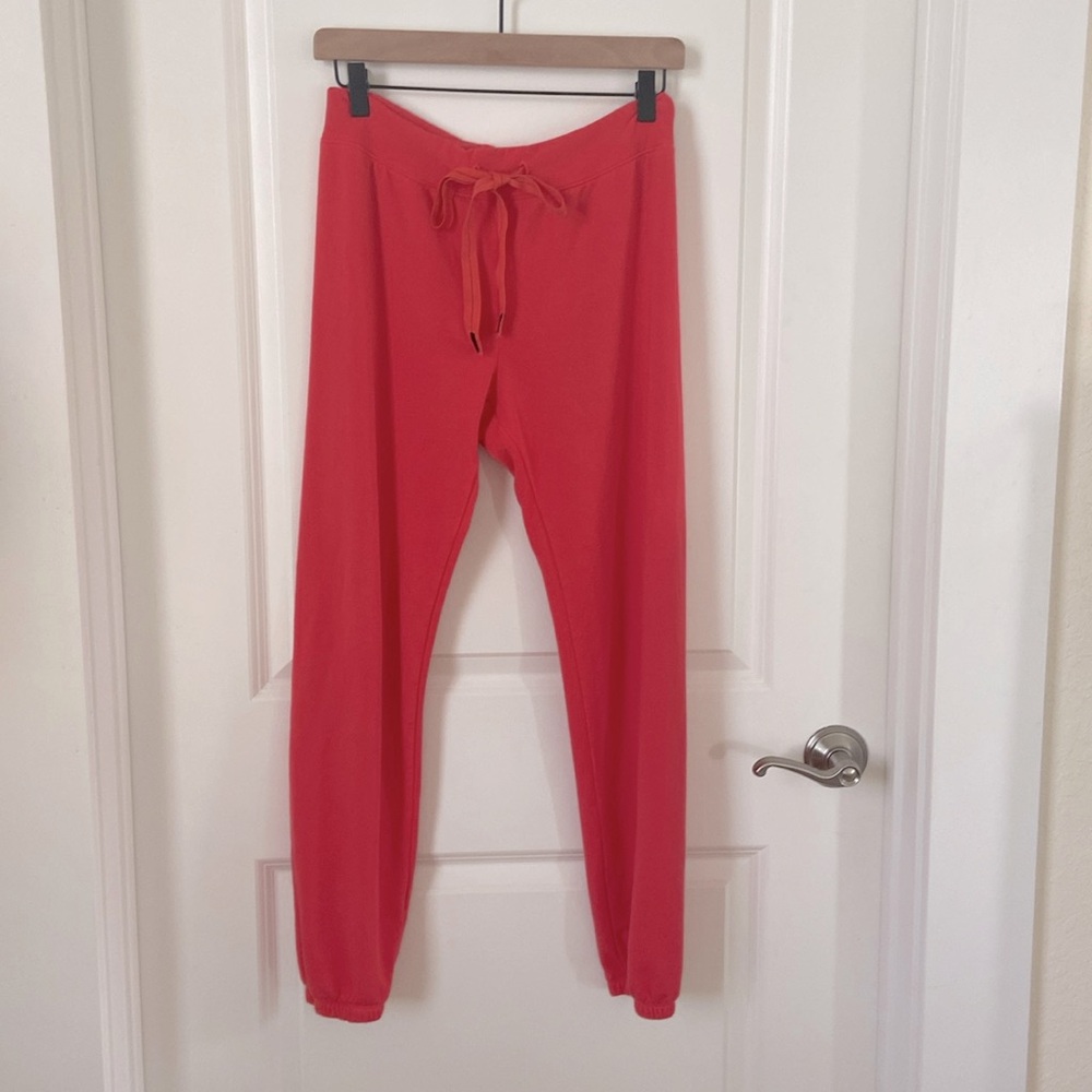 Stateside Softest Fleece Drawstring Sweatpant in Poppy Red Micro Modal Cotton XS